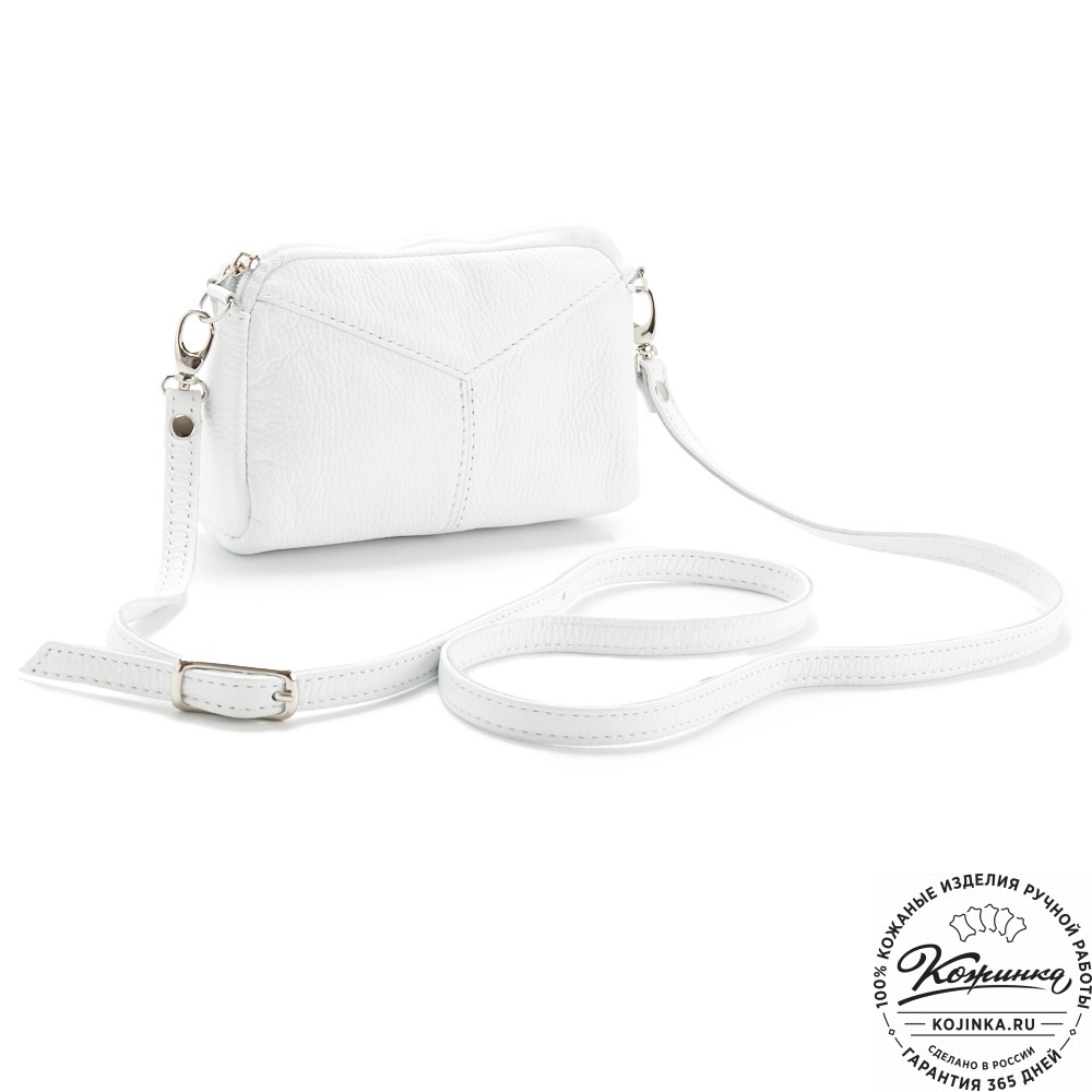 Кожаный клатч "Марта" (белый)